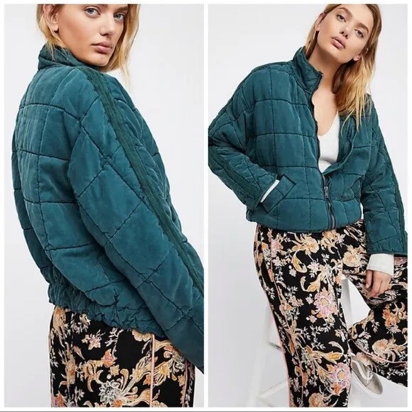 Free People | Dolman Quilted Knit Jacket In Evergreen | Small - Picture 15 of 15